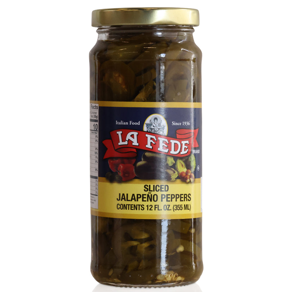 LA FEDE Sliced Jalapeño Peppers – Tangy & Spicy Condiment (12 oz)