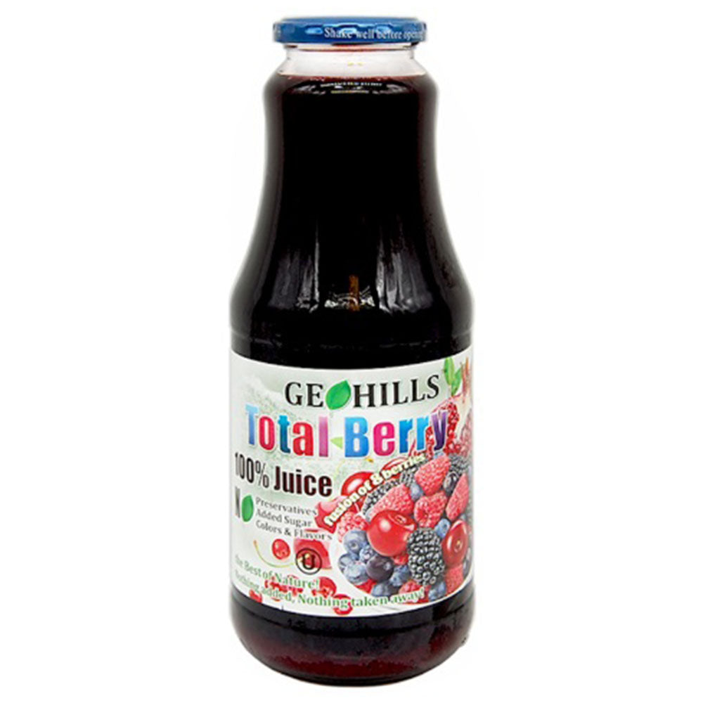 Geohills Total Berry Mix Juice – 100% Pure, No Sugar Added, 33.8 fl oz