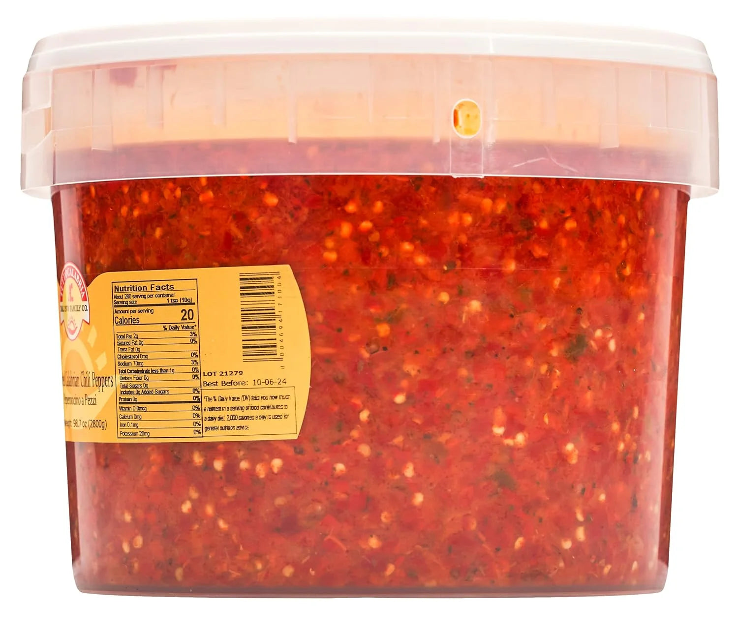 Tutto Calabria Crushed Hot Chili Peppers – 98.7 oz (Restaurant Size)