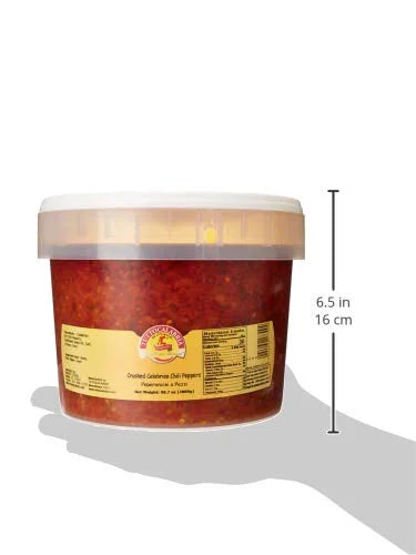 Tutto Calabria Crushed Hot Chili Peppers – 98.7 oz (Restaurant Size)