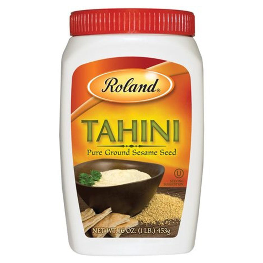 Roland Pure Tahini Paste – 16 oz Jar (Ground Sesame Seeds)