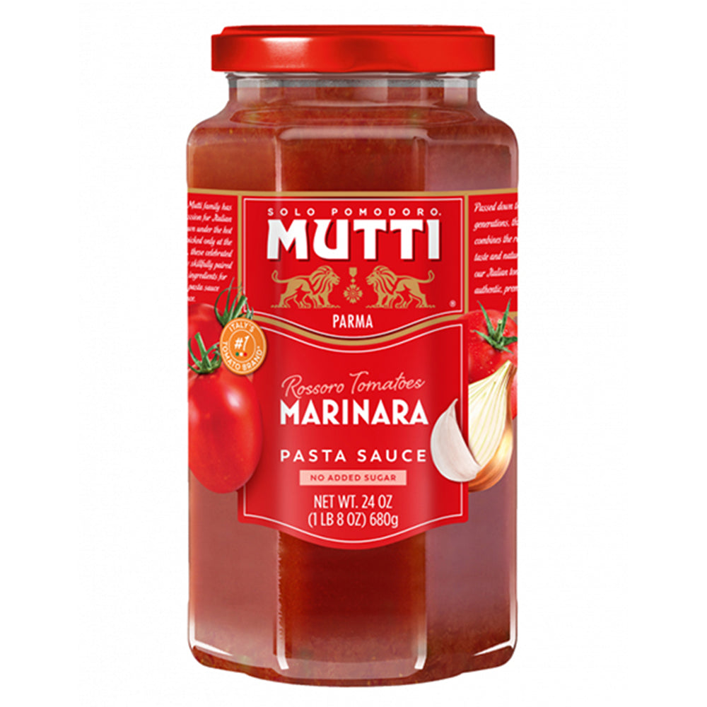 MUTTI Classic Tomato Marinara Sauce – Rossoro Tomato Recipe (24 oz)