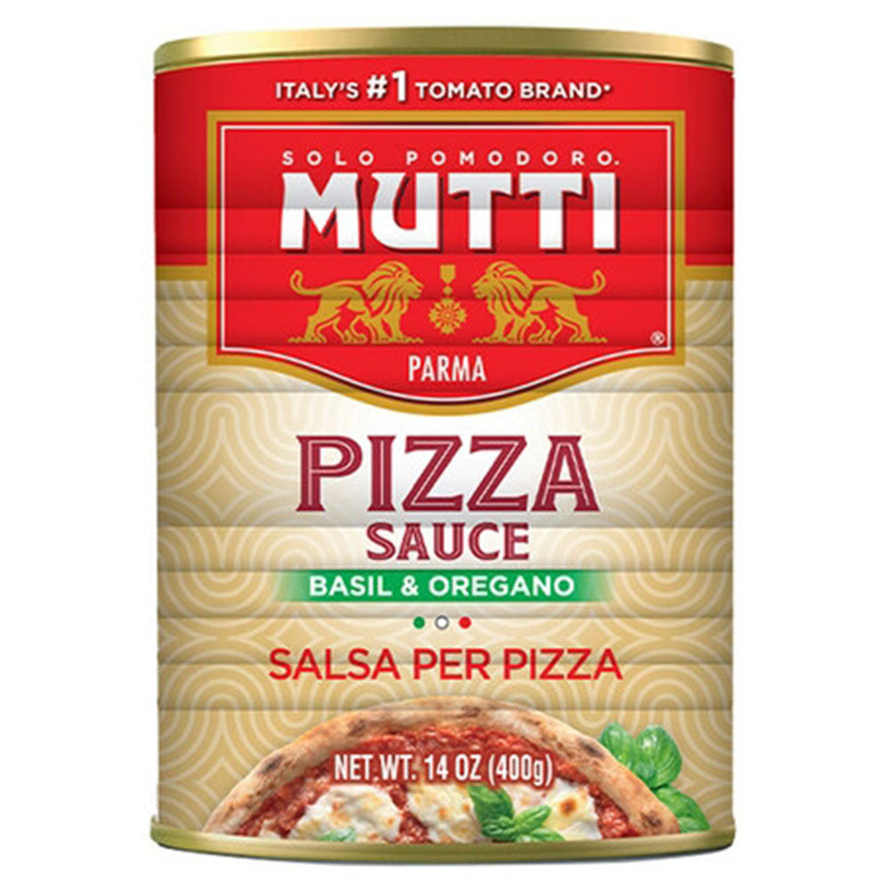 MUTTI Tomato Sauce with Basil & Oregano – Velvety Italian Puree (14 oz)