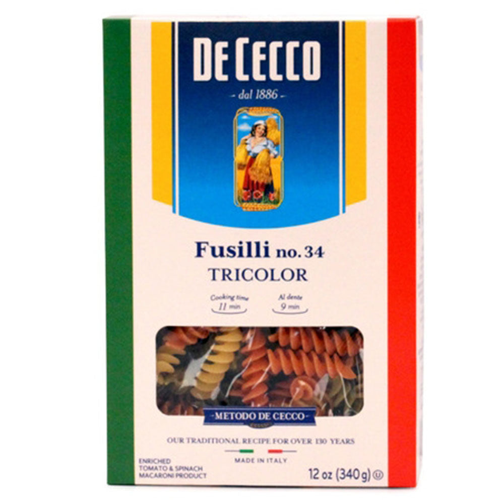De Cecco Tri-Color Fusilli No. 34 (12.0 oz)