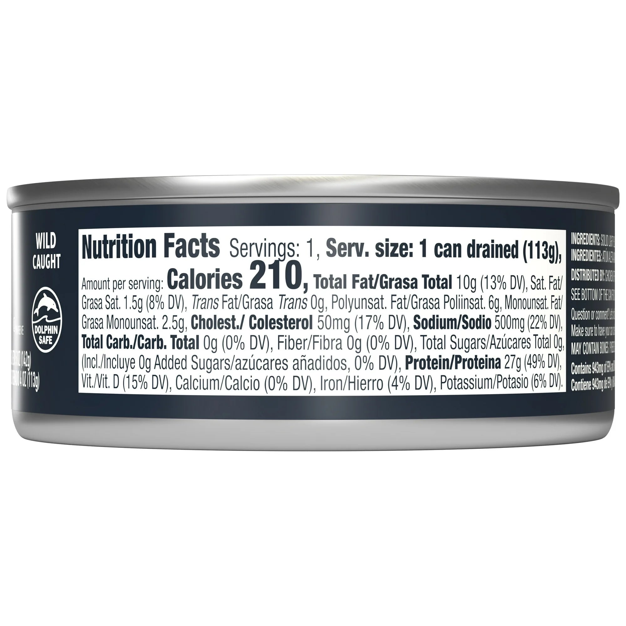 Van Camp’s Yellowfin Tuna in Oil – Fancy Solid Light Tuna, 5 oz Can