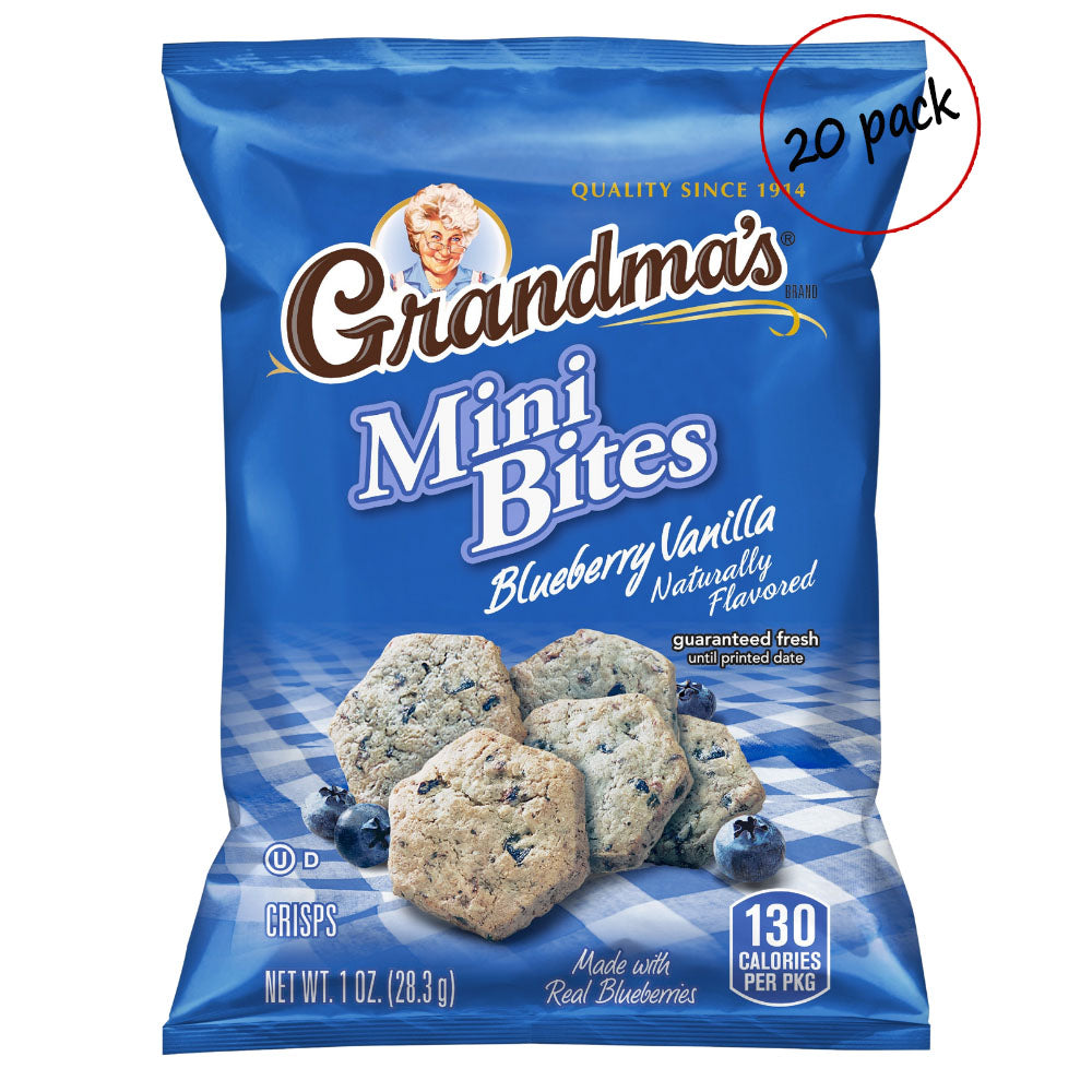 GRANDMA’S Blueberry Vanilla Mini Cookie Bites – 1 oz (20 Pack)
