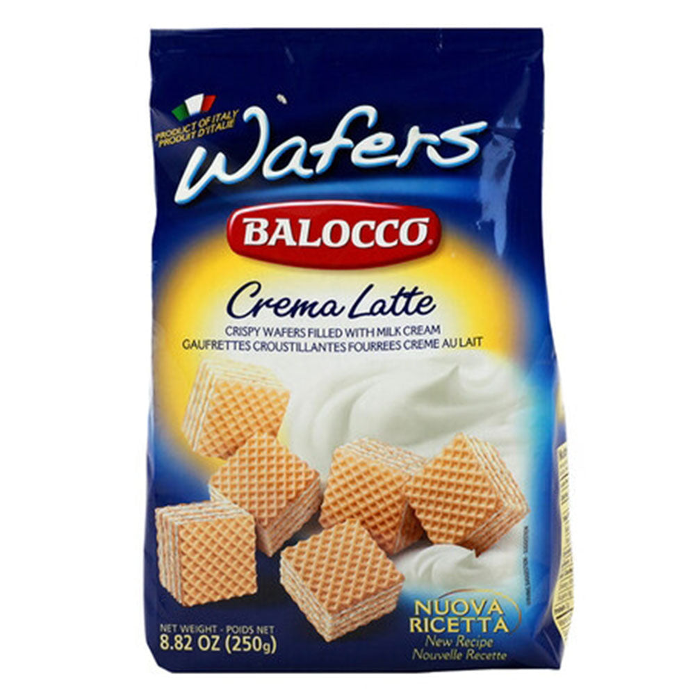 Balocco Crema Latte Wafer Cookies 8.82 oz (250 g) – Italian Milk Cream Wafers