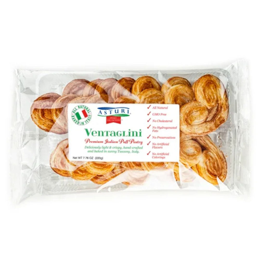 Asturi Ventaglini Italian Pastry Puff Cookies – 7.06 oz