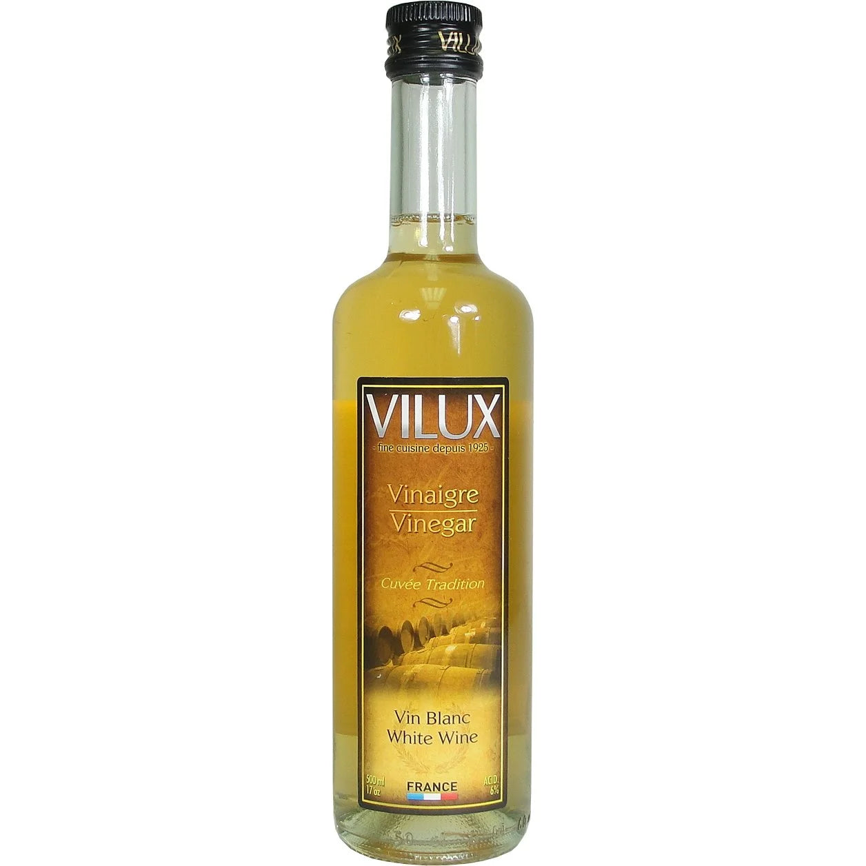 Vilux White Wine Vinegar – French Vinaigre de Vin Blanc, 16.9 oz