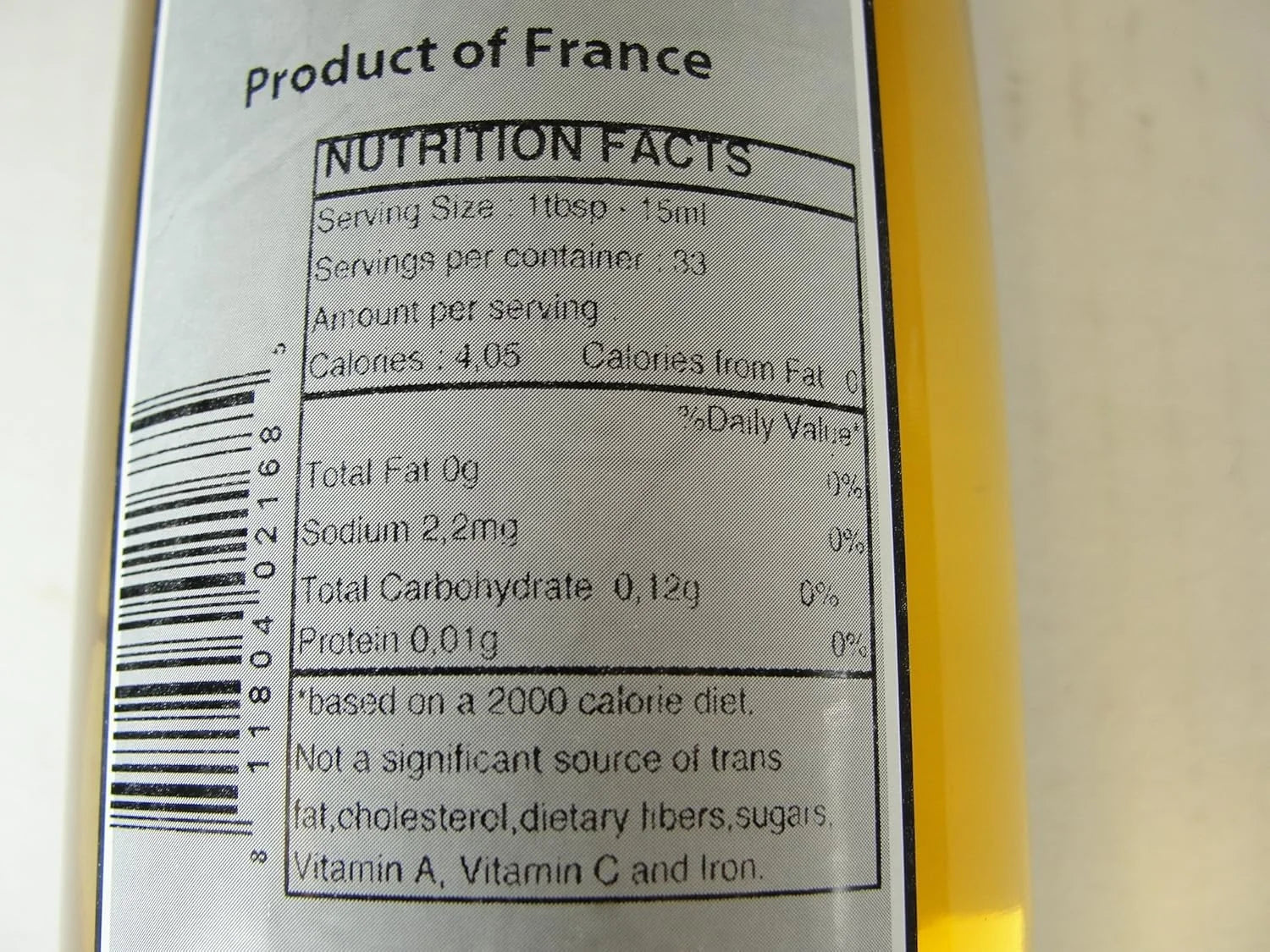 Vilux White Wine Vinegar – French Vinaigre de Vin Blanc, 16.9 oz