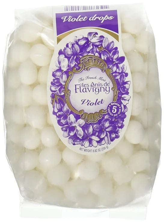 Les Anis de Flavigny Violet Drops – All-Natural French Candy, 8.82 oz Bulk Bag