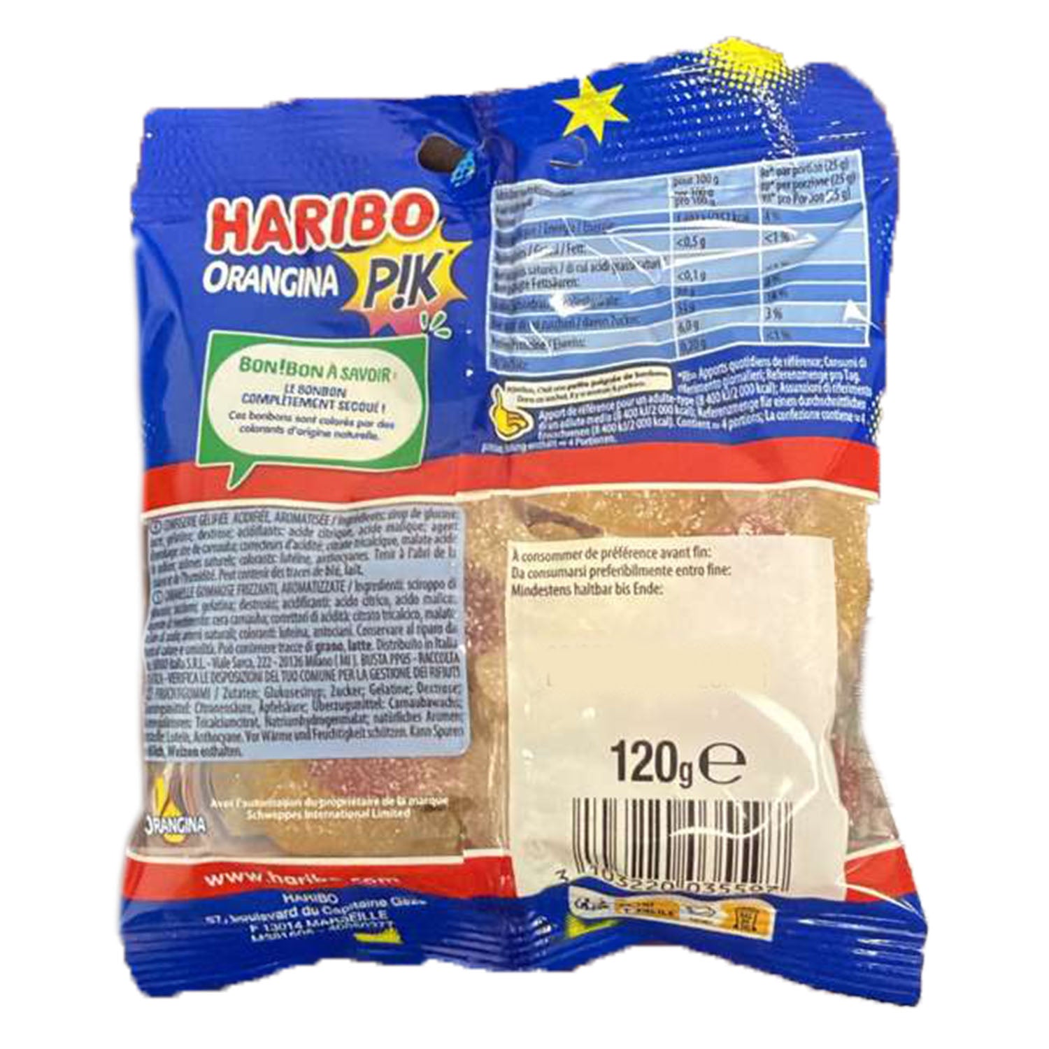Haribo Orangina P!K – 4.2 oz (120 g) | Fizzy Orange Gummy Candy