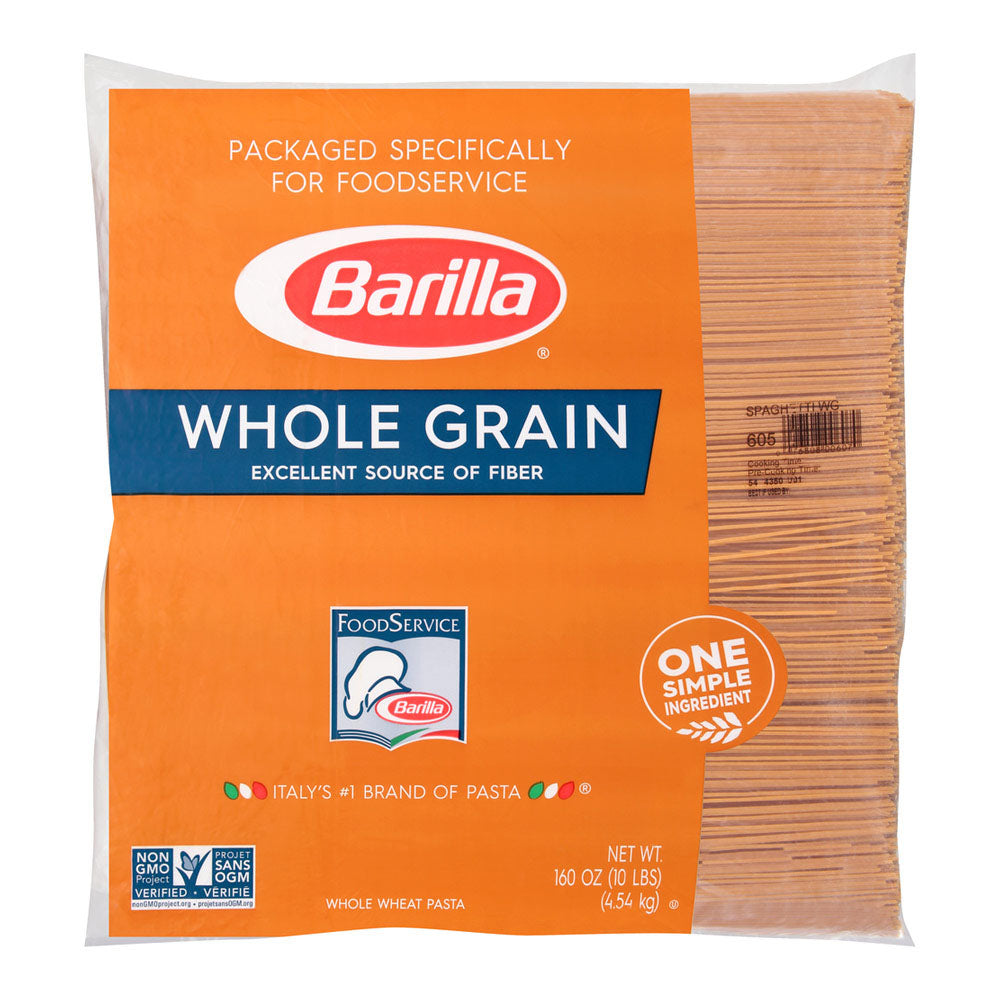 Barilla Bulk 100% Whole Grain Spaghetti Pasta - 10 LB Bag (160 OZ)