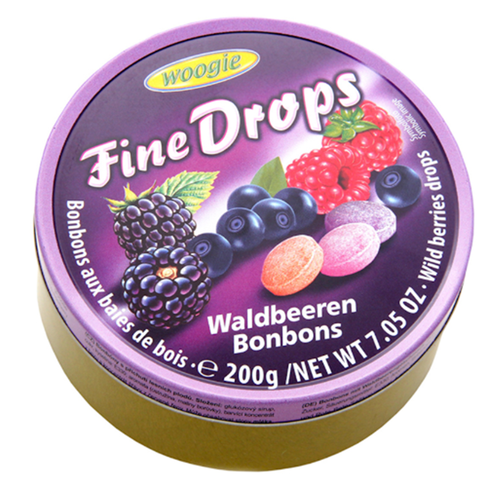 Woogie Fine Drops Candy – Forest Berries Tin, 7.05 oz