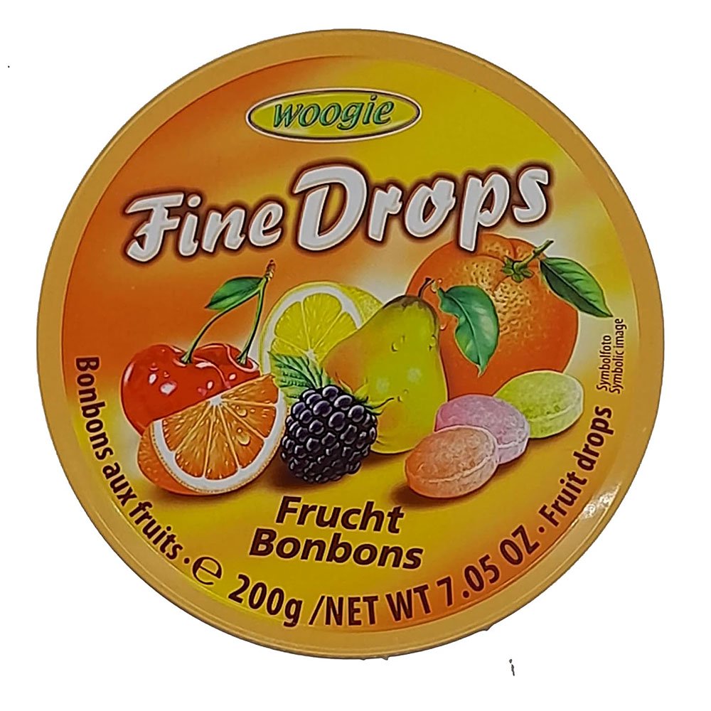 Woogie Fine Drops Fruit Mix Candies – 7.05 oz (200g)