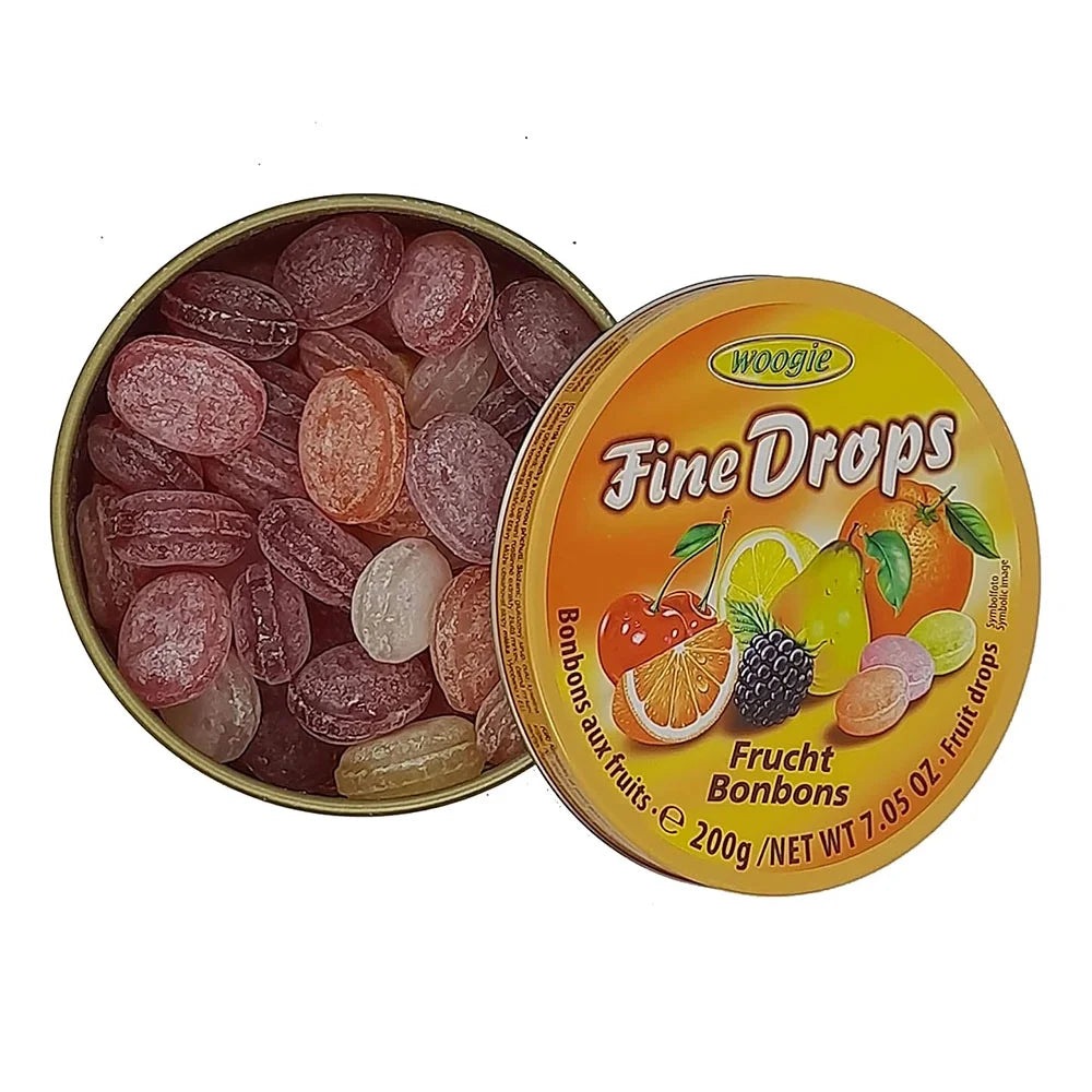 Woogie Fine Drops Fruit Mix Candies – 7.05 oz (200g)