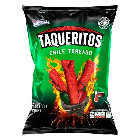 Taqueritos Tortilla Chips – Chile Toreado Flavor, 8 oz