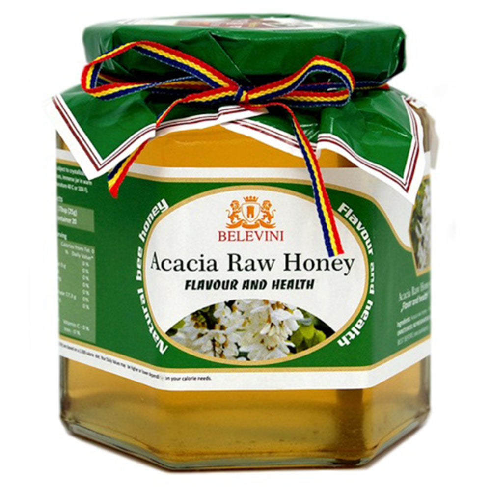 Belevini Acacia Raw Honey – Natural & Pure, 17.63 oz