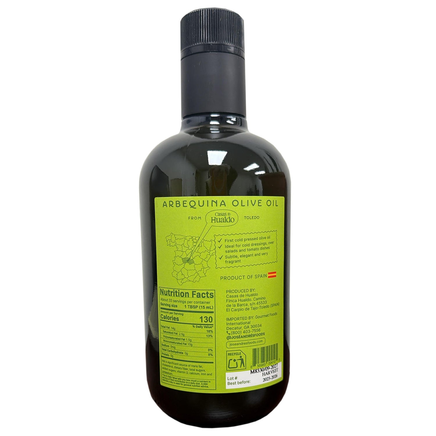 Arbequina Extra Virgin Olive Oil 16.9 oz