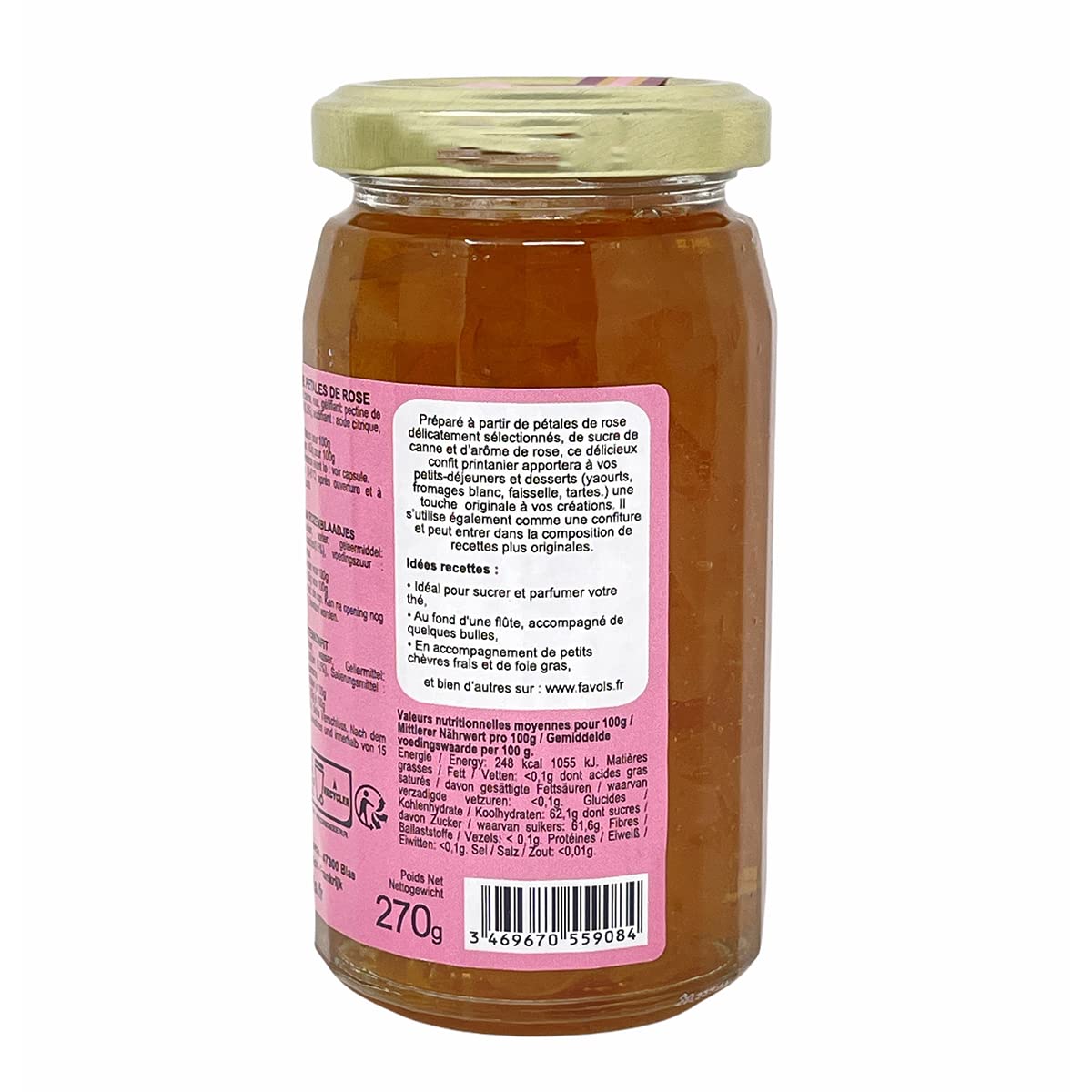 Favols Confit of Rose Petals 9.5 oz