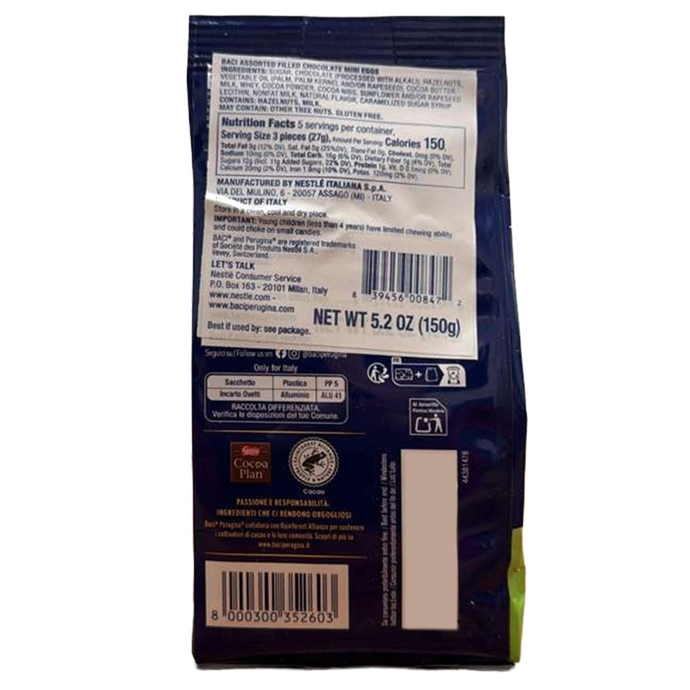 Perugina Baci Assorted Mini Easter Eggs – Hazelnut Chocolate (5.2 oz)