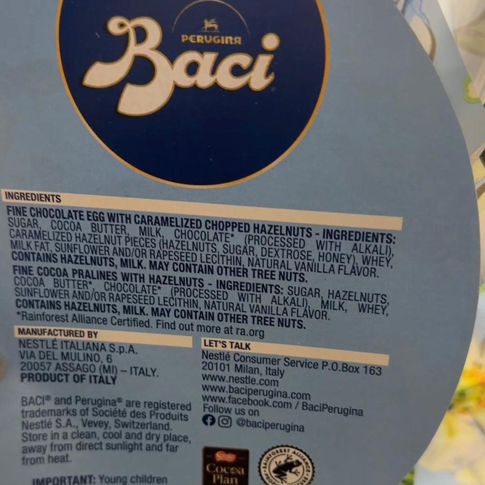 Baci Perugina Fine Milk Chocolate Egg with Caramelized Hazelnuts 9 oz