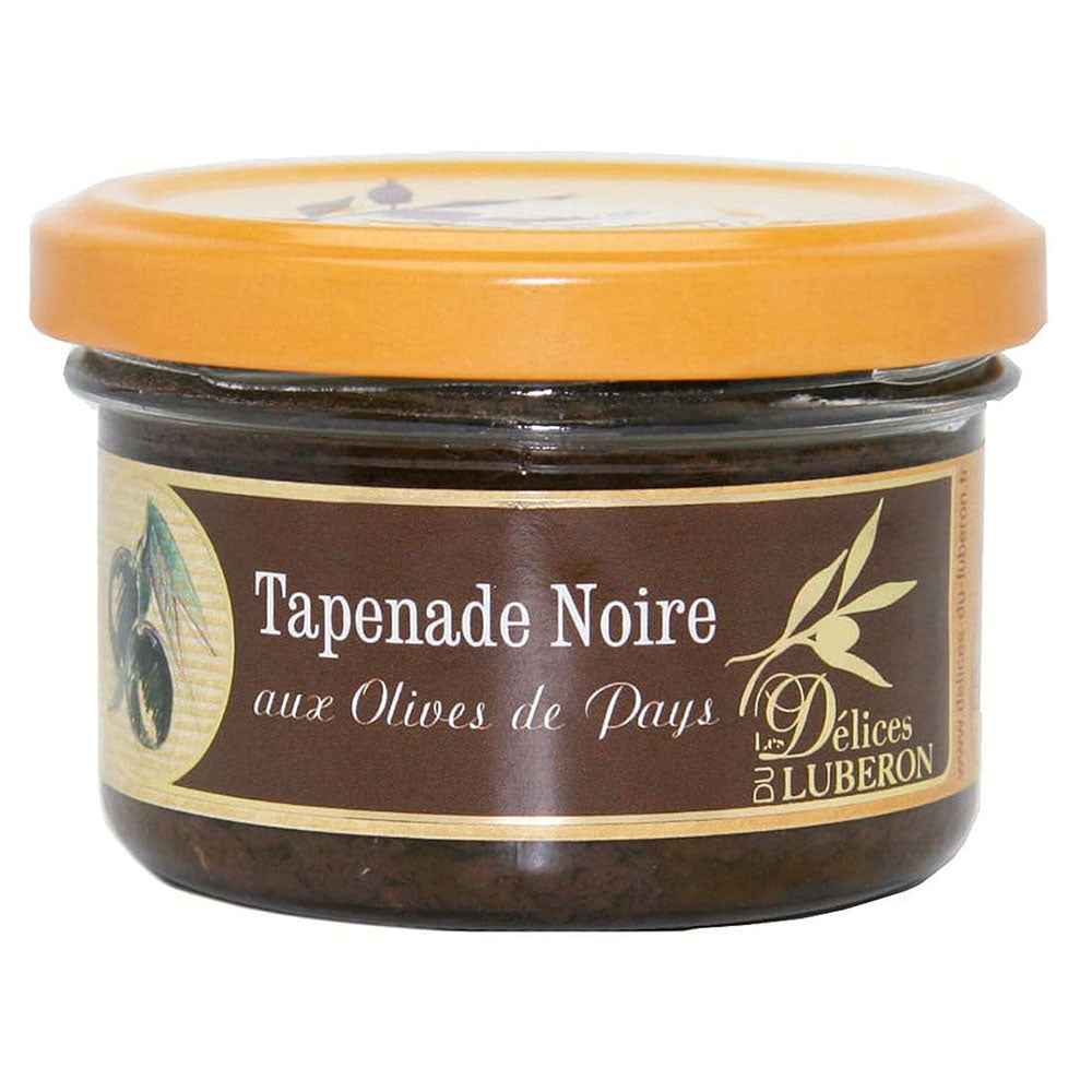 Délice du Luberon Tapenade Noire – Black Olive Spread from Provence, 3.17 oz (90 g)