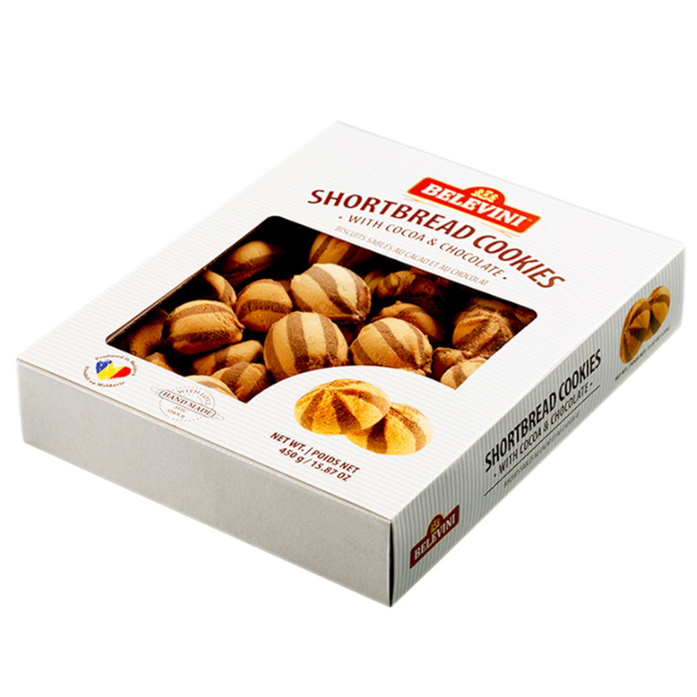 Belevini Carousel Shortbread Cookies with Cacao & Chocolate – 15.87 oz