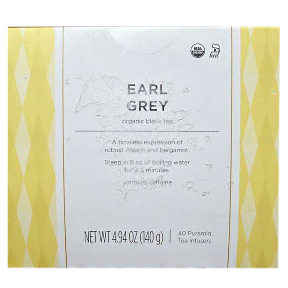 TEA FORTE Earl Grey Tea – Black Tea Pyramid Infusers (40 Count Bulk Box)