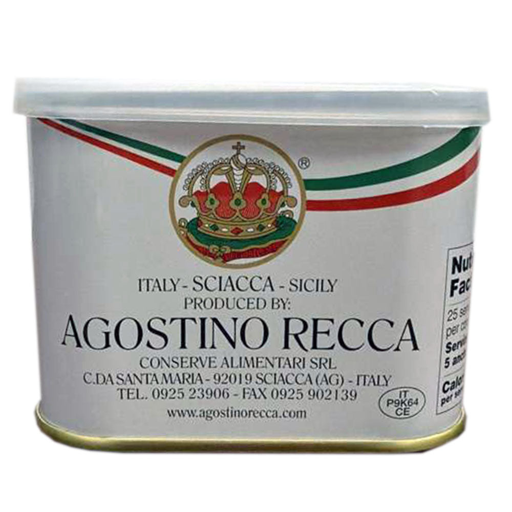 Recca Anchovy Fillets in Olive Oil 25 oz Bulk Tin (1.56 lb)
