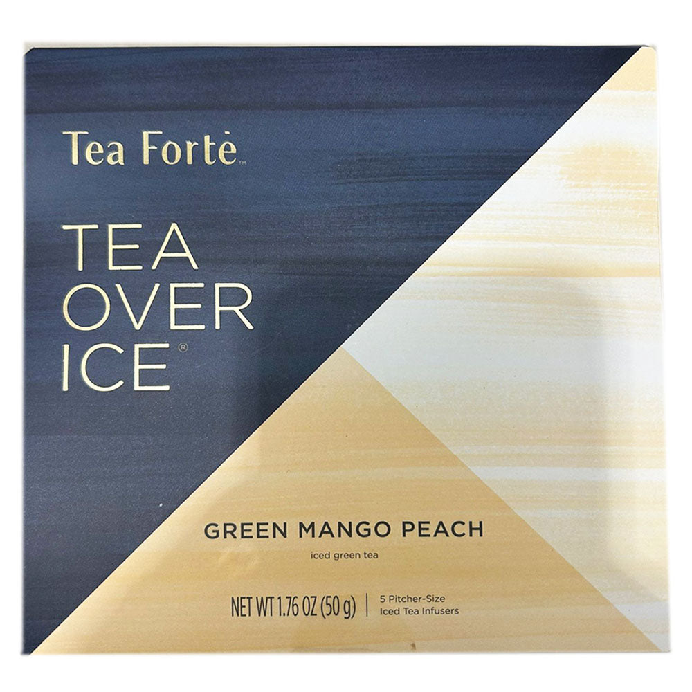 TEA FORTE Mango Peach Green Iced Tea – Tropical Pitcher Pack (5 Count)