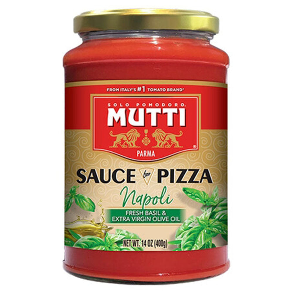 Mutti Napoli Basil & Olive Oil Pizza Sauce – 14 oz (400 g)