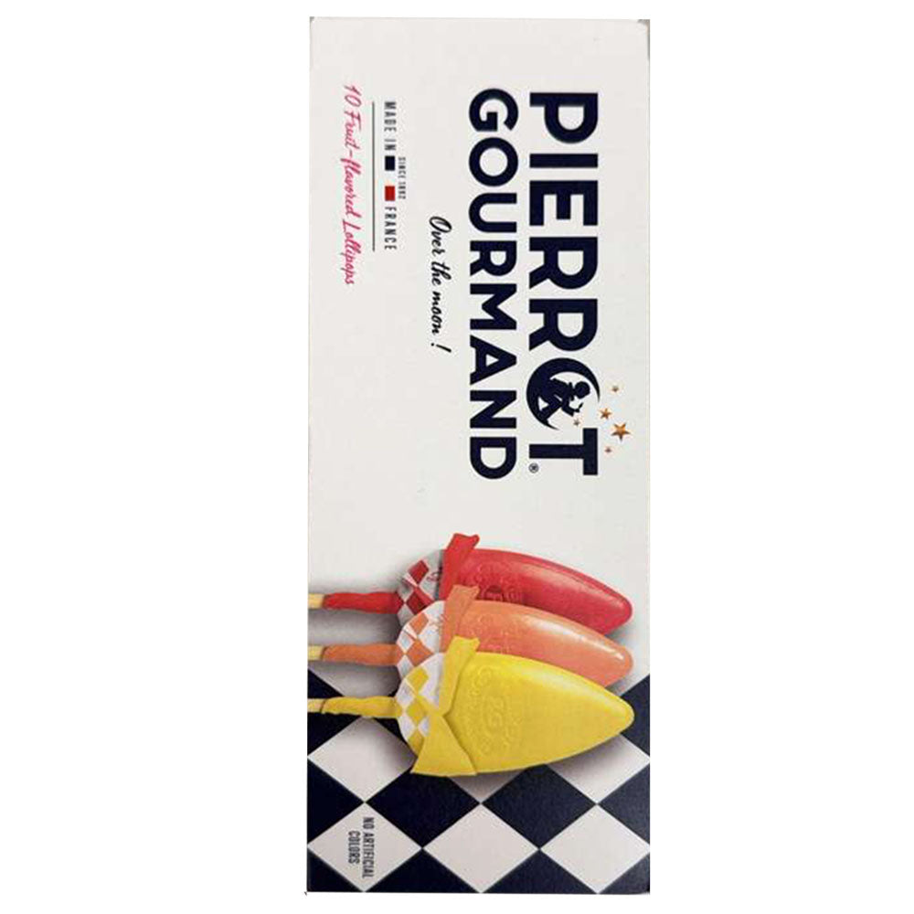 Pierrot Gourmand Mixed Fruit Lollipops – 4.6 oz (10 Count)