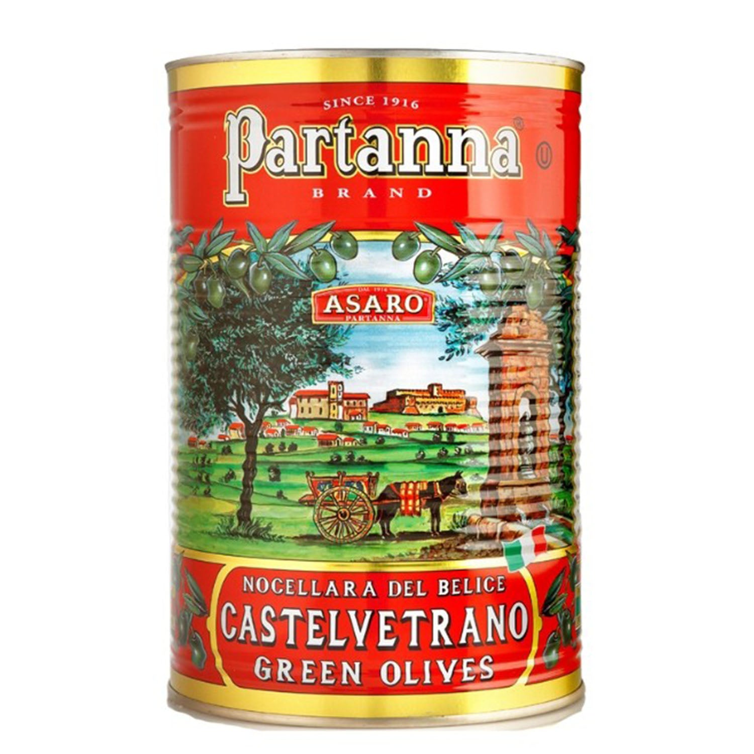 Partanna Pitted Castelvetrano Olives 5 LB