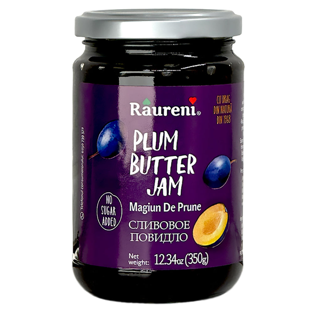 Raureni 100% Natural Plum Butter, No Sugar Added, 12.3 oz