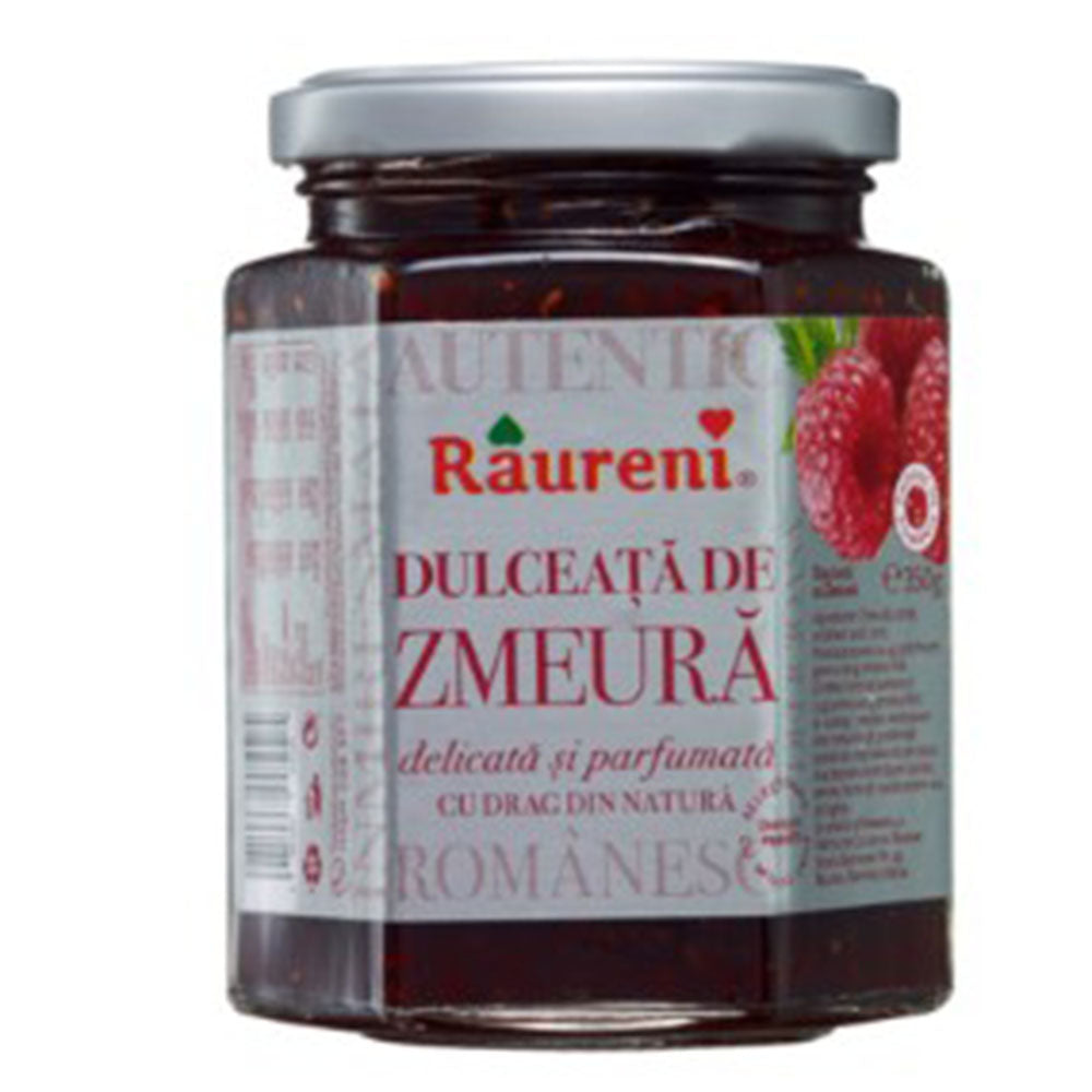 Raureni Raspberry Confiture - 350g (12.30 oz) Jar - Authentic Romanian Whole Fruit Jam