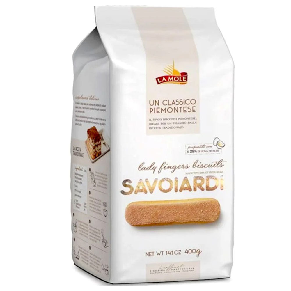 LA MOLE Savoiardi Biscuits (Lady Fingers) – Authentic Italian Tiramisu Cookies (14.12 oz)