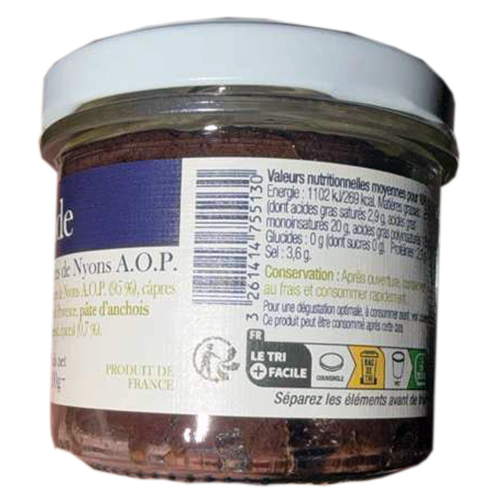 Nyonsolive Black Olive Tapenade made with Nyons Olives A.O.P. (3.5 OZ)