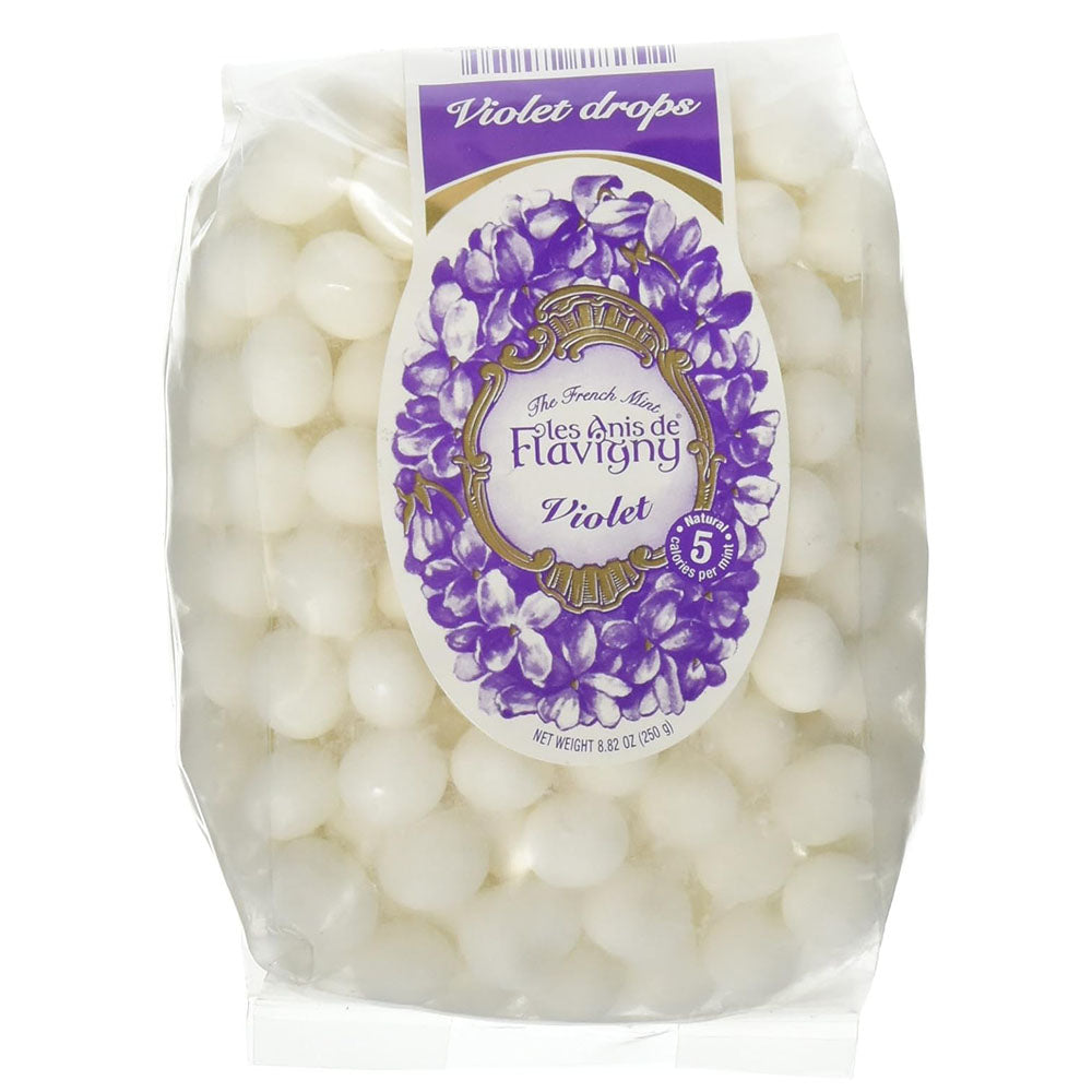 Violet Drops All-Natural French Candy, 8.82 oz Bulk Bag
