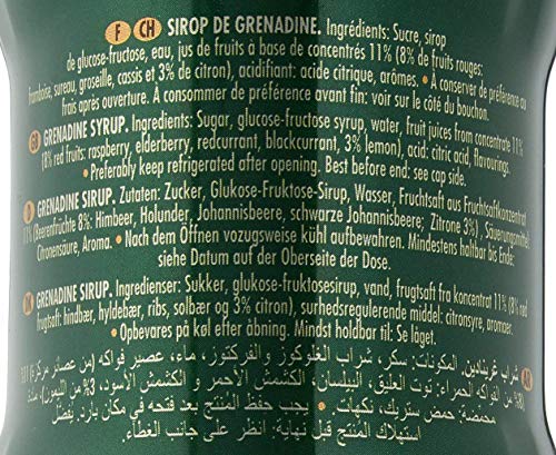 Teisseire Grenadine Syrup – French Drink Concentrate, 750ml
